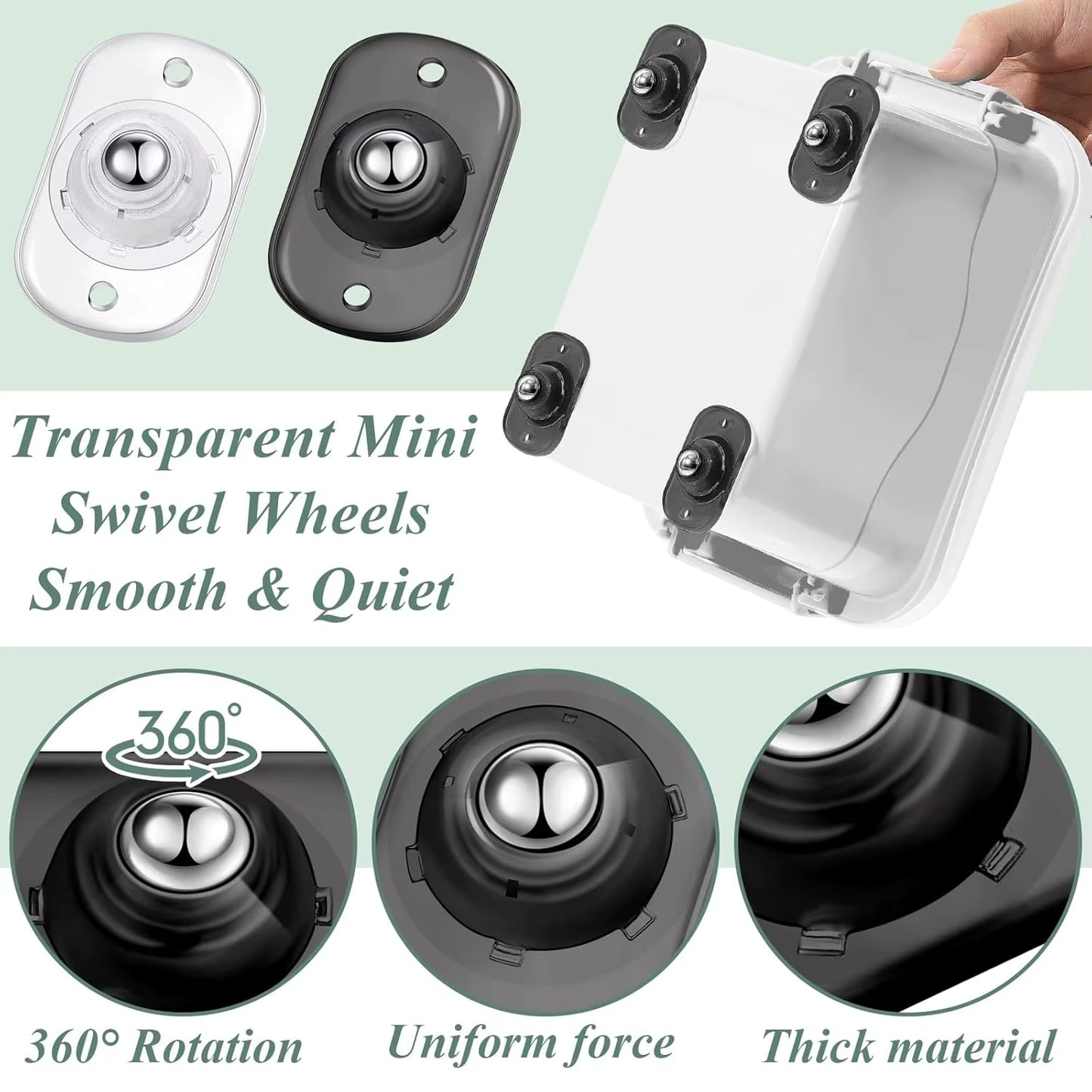 Self-Adhesive Universal Pulley Wheels