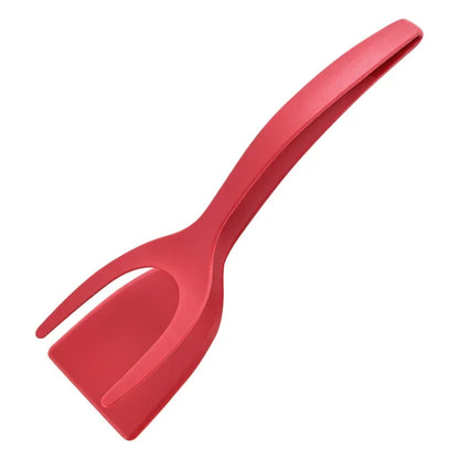 2 in 1 Shovel Clip Silicone Grip Flip Tongs 