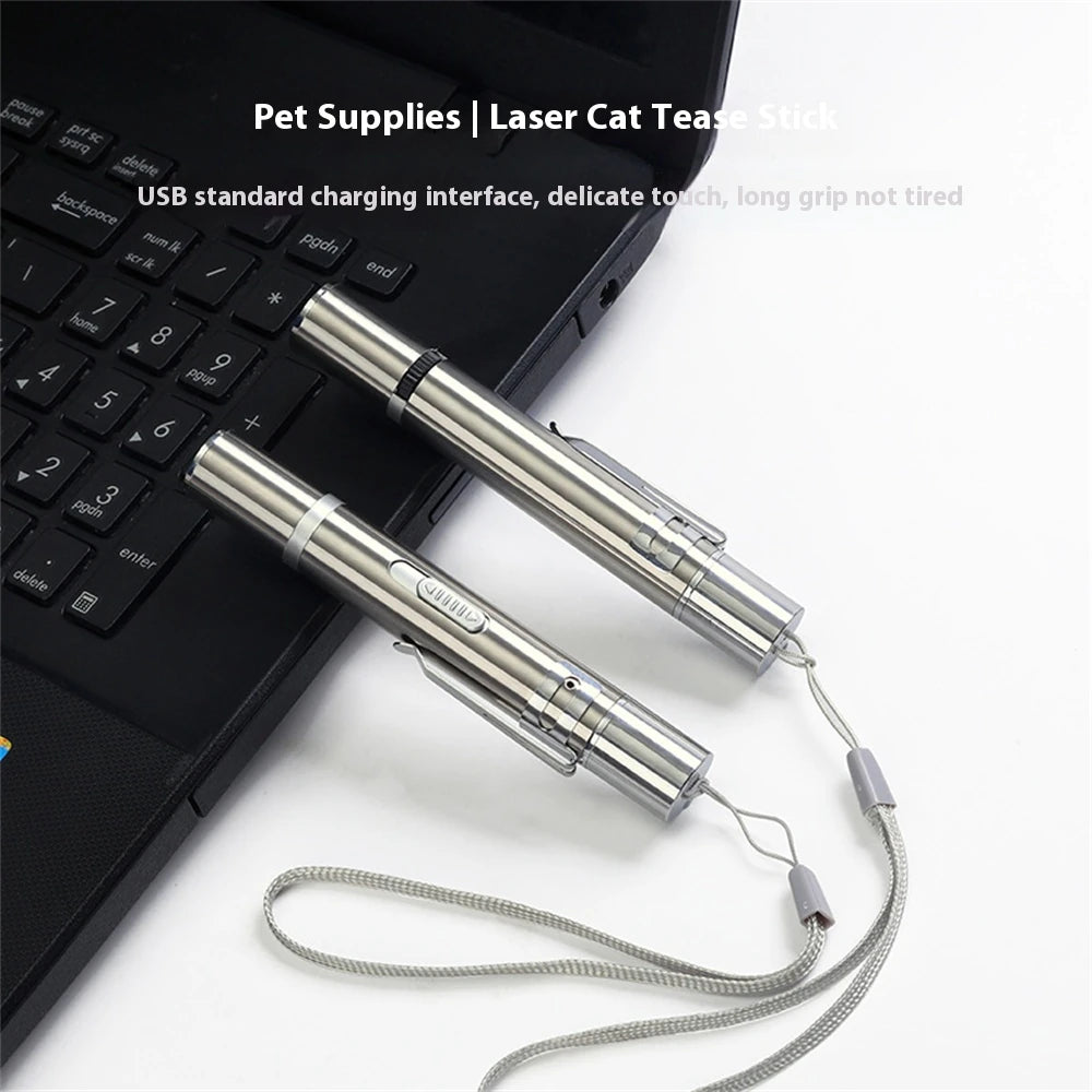  Cat Teaser Stick + USB Rechargeable